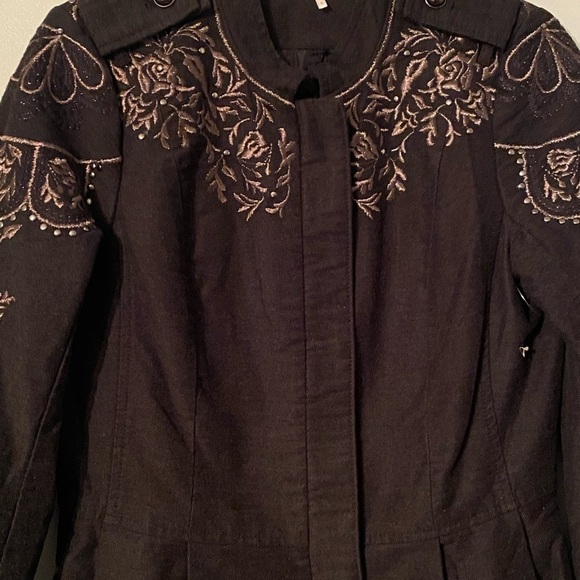 Free People Black Embroidered Jacket - Picture 4 of 8